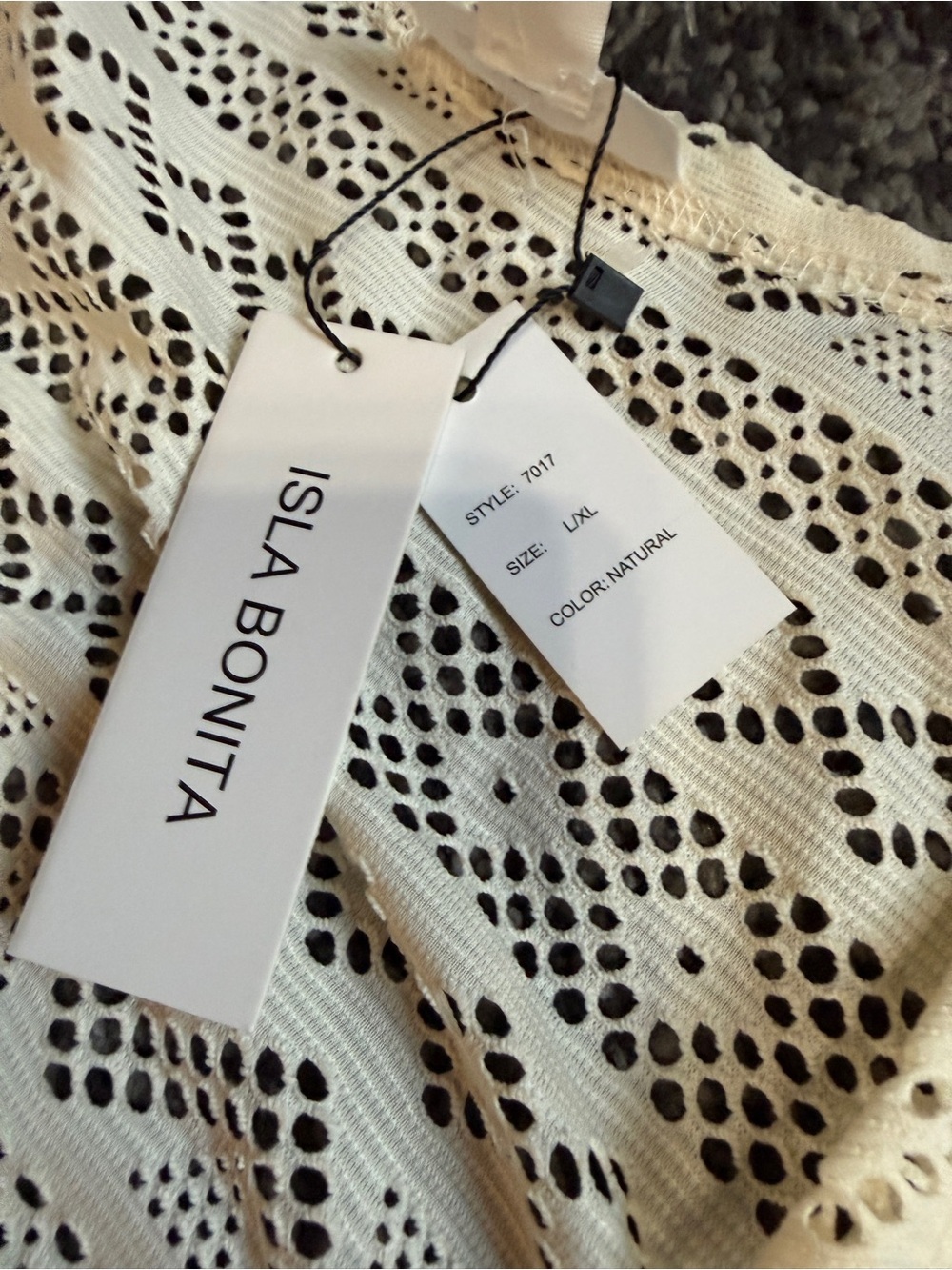 Isla Bonita Maxi Cover-Up Dress in Cream- L/XL - Picture 4 of 6